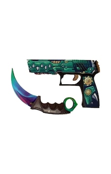 Ahşap Cs-go P250 Tabanca Karambit Oyuncak Set 7013