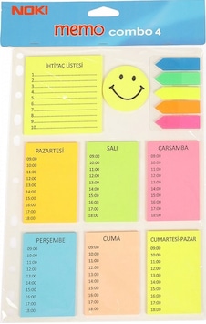Noki Memo Combo 4 Yapışkanlı Notluklar Şekilli 127 Noki Memo Combo 4 Yapışkanlı Notluklar Şekilli 127