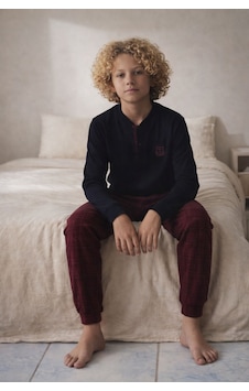Tarık 11-16 Yaş Erkek Çocuk Pijama Takımı T Armalı -4335310 - Bordo Bordo Tarık 11-16 Yaş Erkek Çocuk Pijama Takımı T Armalı -4335310 - Bordo Bordo