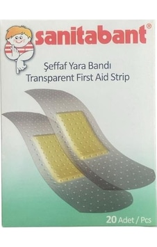 Sanitabant Şeffaf Yara Bandı 20 Adet Sanitabant Şeffaf Yara Bandı 20 Adet
