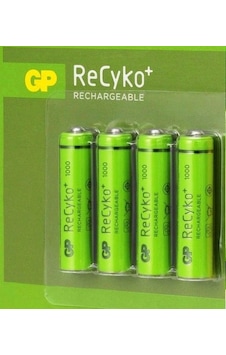 Gp Recyko 1000 Mah Aaa Şarj Edilebilir İnce Kalem Pil 4'lü Paket Gp Recyko 1000 Mah Aaa Şarj Edilebilir İnce Kalem Pil 4'lü Paket