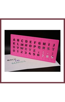 Storeşahin 3d Baskı Alfabe, Rakam Ve Cetvel Şablonu - Yazı Çizim Kalıbı - Pembe Shn0720 Diğer Storeşahin 3d Baskı Alfabe, Rakam Ve Cetvel Şablonu - Yazı Çizim Kalıbı - Pembe Shn0720 Diğer
