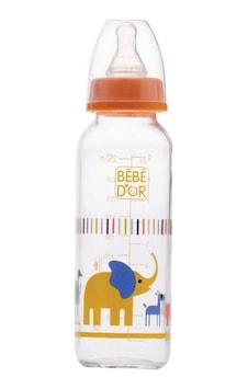 Bebedor 31302 Desenli Cam Biberon 250 ML - Turuncu Bebedor 31302 Desenli Cam Biberon 250 ML - Turuncu
