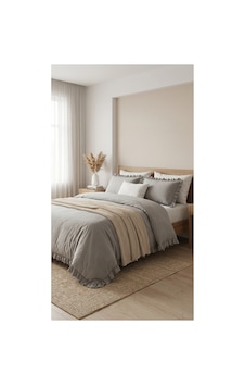 3 Parça Çarşafsız Pamuklu Kumaş Fırfırlı Çift Kişilik Nevresim Seti Gri Antrasit - 784822059 Antrasit 3 Parça Çarşafsız Pamuklu Kumaş Fırfırlı Çift Kişilik Nevresim Seti Gri Antrasit - 784822059 Antrasit