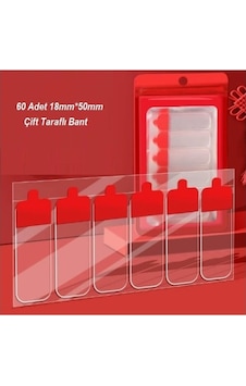 Kolay Açılır Güçlü Çift Taraflı Hazır Kesim Yaprak Bant 60& 39lı Paket 18x50mm Kolay Açılır Güçlü Çift Taraflı Hazır Kesim Yaprak Bant 60& 39lı Paket 18x50mm