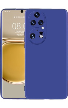 Huawei P50 Pro Kılıf Zore Premier Silikon Kapak Saks Mavi Huawei P50 Pro Kılıf Zore Premier Silikon Kapak Saks Mavi