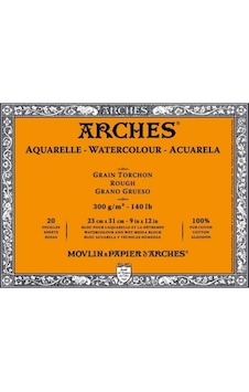 Arches Watercolor 300 G 23x31 CM 20yp Rough Suluboya Blok / A17950 Arches Watercolor 300 G 23x31 CM 20yp Rough Suluboya Blok / A17950