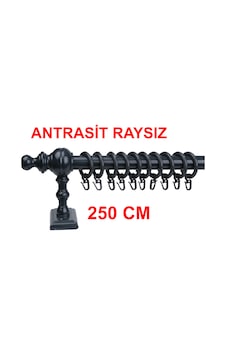 Antrasit Raysız Ahşap Rustik Perde Askısı Rustik Borusu 250 Cm Antrasit Raysız Ahşap Rustik Perde Askısı Rustik Borusu 250 Cm