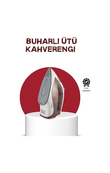 Seramik Tabanlı Buharlı Ütü 2200w Dikey Ütüleme 300ml Kahverengi