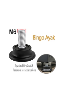 Bingo Rotil Ayak Ayakları M6 Civatalı 6 Mm Siyah Profil Ayağı 2.5 Cm Bingo Rotil Ayak Ayakları M6 Civatalı 6 Mm Siyah Profil Ayağı 2.5 Cm