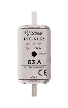 Pofaco Pfc-nh63 63a Nh 00 Boy Bıçaklı Sigorta Pofaco Pfc-nh63 63a Nh 00 Boy Bıçaklı Sigorta