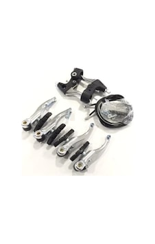 Bisiklet Fren Takımı V-Brake Alüminyum Set - Siyah - Gri