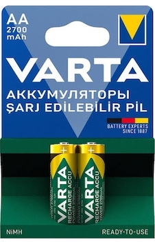 Varta 5706 2700 mAh AA Ni-MH Şarj Edilebilir Kalem Pil 2'li Varta 5706 2700 mAh AA Ni-MH Şarj Edilebilir Kalem Pil 2'li
