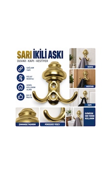 Banyo,gardrop,vestiyer Askısı Sarı - 922681402 Sarı