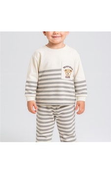 Bellamio Kids Ayıcık Nakış Cepli Erkek Bebek İkili Takım - Gri Gri Bellamio Kids Ayıcık Nakış Cepli Erkek Bebek İkili Takım - Gri Gri