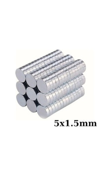 5x1.5mm Neodyum Güçlü Mıknatıs - Neodim Magnet 5x1.5mm Neodyum Güçlü Mıknatıs - Neodim Magnet