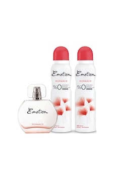 Emotion Romance Kadın Parfüm EDT 50 ML + Romance Kadın Sprey Deodorant 2 x 150 ML Emotion Romance Kadın Parfüm EDT 50 ML + Romance Kadın Sprey Deodorant 2 x 150 ML