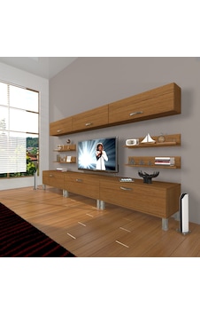 Decoraktiv Eko 8y Slm Krom Ayaklı Tv Ünitesi Tv Sehpası Ceviz Decoraktiv Eko 8y Slm Krom Ayaklı Tv Ünitesi Tv Sehpası Ceviz