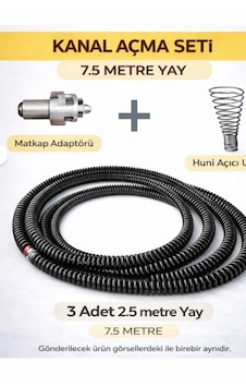 7.5 Metre Yaylı Gider Açma Teli 3x2.5 Mt Matkap Aparatlı Lavabo & Mutfak Gider Açıcı 7.5 Metre Yaylı Gider Açma Teli 3x2.5 Mt Matkap Aparatlı Lavabo & Mutfak Gider Açıcı