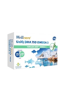 Wellcare Uniq Dha 750 Omega 3 1000 Mg Takviye Edici Gıda 30 Yumuşak Kapsül Wellcare Uniq Dha 750 Omega 3 1000 Mg Takviye Edici Gıda 30 Yumuşak Kapsül