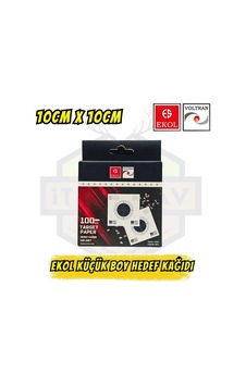 Ekol Hedef Kağıdı 10x10 Cm 100 Adet - Profesyonel Sportif Atış V Çok Renkli