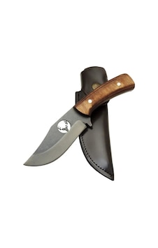 Muhtelif Geyikli Ycl3 Eskitme Avcı Bıçağı 20cm - Ahşap Sap, Kılıflı Diğer