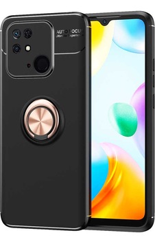 Xiaomi Redmi 10c Kılıf Zore Ravel Silikon Kapak Siyah-Rose Gold Xiaomi Redmi 10c Kılıf Zore Ravel Silikon Kapak Siyah-Rose Gold