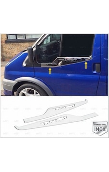 Ford Transit 2003 2013 Krom Cam Çıtası 2 Parça P Çelik