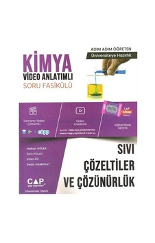 2025 Çap Yayınları Üniversiteye Hazırlık Kimya Sıvı Çözeltiler Ve Çözünürlük Konu Anlatımlı Soru Fasikülü