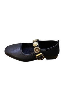 Shoes Kadın Düz İnce Taban Tura Lastik Detaylı Babet Siyah - 889147160 Siyah Shoes Kadın Düz İnce Taban Tura Lastik Detaylı Babet Siyah - 889147160 Siyah