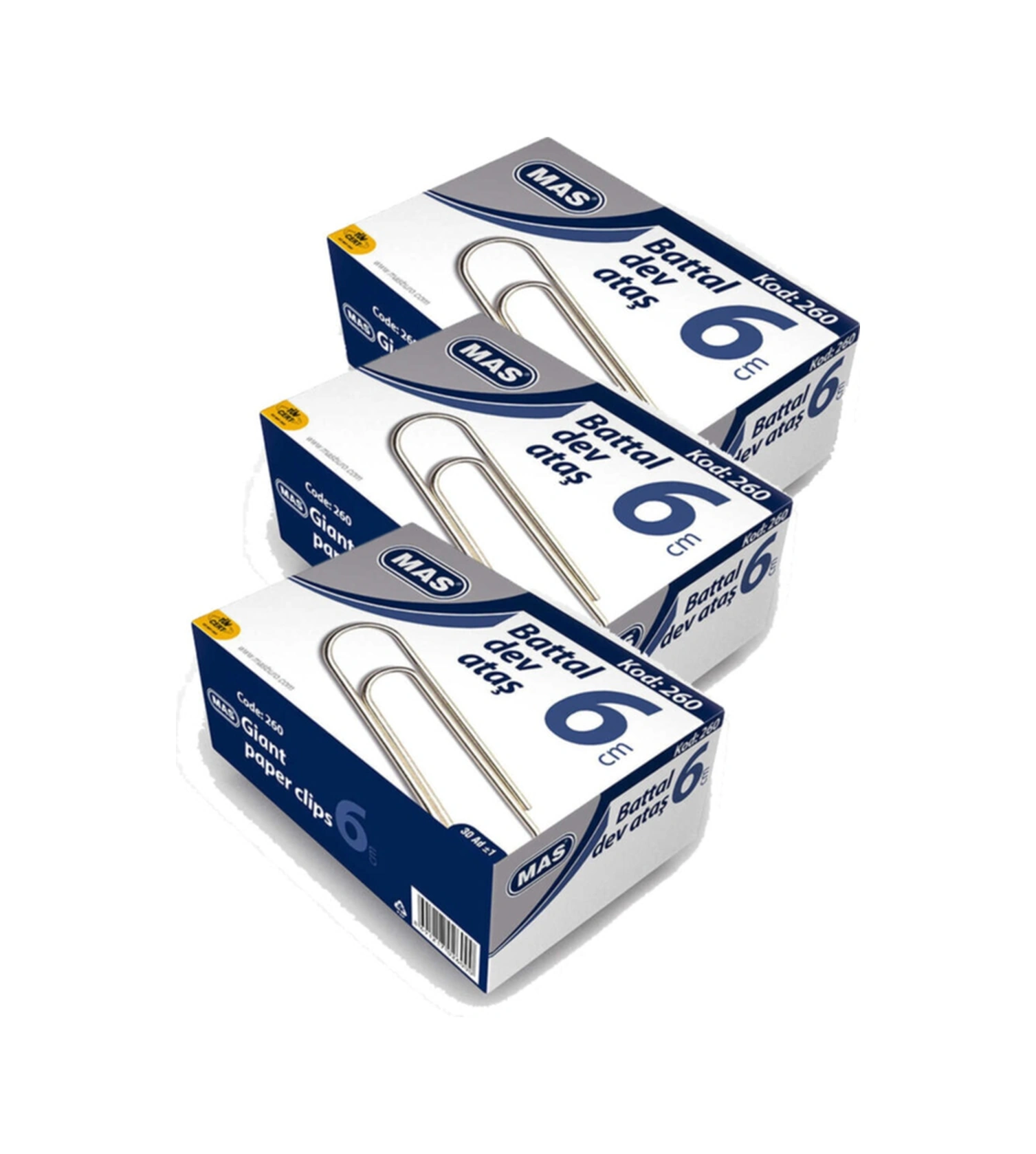 Dev Ataş 6cm 30adet 3 Paket Diğer Dev Ataş 6cm 30adet 3 Paket Diğer