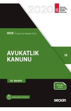 Avukatlık Kanunu Remzi Özmen Cep Kitap N11.547