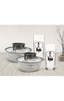 Bk Home Godfather Baba Tasarımlı İkili Rakı Bardağı Ve Ehl-i Keyi Bk Home Godfather Baba Tasarımlı İkili Rakı Bardağı Ve Ehl-i Keyi