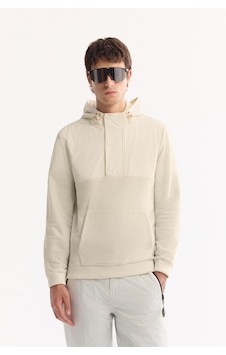Avva Erkek Ekru Kapüşonlu Soft Touch Polar Regular Fit Sweatshirt A52y1268 Avva Erkek Ekru Kapüşonlu Soft Touch Polar Regular Fit Sweatshirt A52y1268