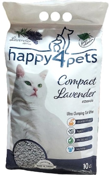 Happy4pets Lavanta Kokulu İnce Taneli Topaklaşan Bentonit Kedi Kumu 10 KG Happy4pets Lavanta Kokulu İnce Taneli Topaklaşan Bentonit Kedi Kumu 10 KG
