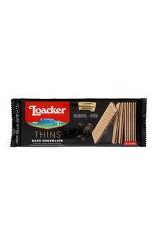 3 Adet Loacker Thins Dark Chocolate Gofret 150 G 3 Adet Loacker Thins Dark Chocolate Gofret 150 G