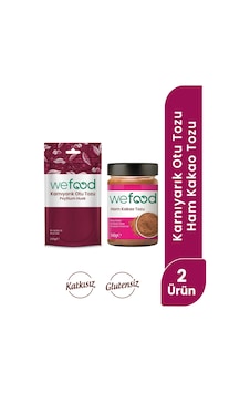 Wefood Ham Kakao Tozu 140 Gr+ Wefood Organik Karnıyarık Otu Tozu 200 Gr 8683347038107