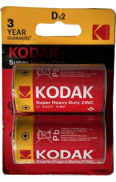 Kodak Super Heavy Duty D Boy (R20) Pil 2'li Kodak Super Heavy Duty D Boy (R20) Pil 2'li