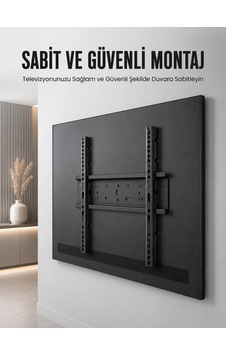 Profesyonel Sabit Tv Askı Atı Ultra Dayanıklı Çelik Duvar Montaj Braketi 50-95 İnç Profesyonel Sabit Tv Askı Atı Ultra Dayanıklı Çelik Duvar Montaj Braketi 50-95 İnç