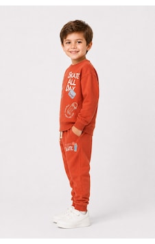 Ahengim Erkek Çocuk Kaykay Baskılı Sweatshirt Eşofman Altı 2 Li Takım 1-4 Yaş Ak115 Turuncu Ahengim Erkek Çocuk Kaykay Baskılı Sweatshirt Eşofman Altı 2 Li Takım 1-4 Yaş Ak115 Turuncu