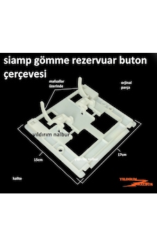 Siamp Gömme Rezervuar Buton Verso 80 Çerçevesi İç Takım Basma Düğ