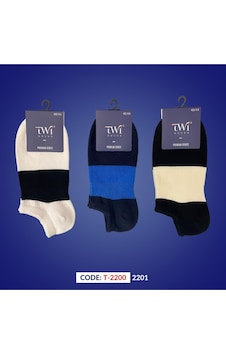 Twisocks Pamuk Patik Premium Çorap 12'li - Karışık Mavi Twisocks Pamuk Patik Premium Çorap 12'li - Karışık Mavi
