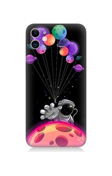 Apple Uyumlu iPhone 11 Silikon Kılıf Astranot Ve Uçan Balonlar Apple Uyumlu iPhone 11 Silikon Kılıf Astranot Ve Uçan Balonlar