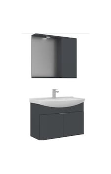 Orka Banyo Dolabı Purus 65 Cm Asma Banyo Dolabı Takımı Antrasit Spot Aynalı Antrasit Orka Banyo Dolabı Purus 65 Cm Asma Banyo Dolabı Takımı Antrasit Spot Aynalı Antrasit