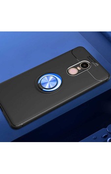 Xiaomi Redmi Note 4x Kılıf Zore Ravel Silikon Kapak Siyah-Mavi