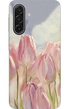 Samsung Galaxy A17 Uyumlu Pembe Laleler Baskılı Silikon Kılıf Renkli Samsung Galaxy A17 Uyumlu Pembe Laleler Baskılı Silikon Kılıf Renkli
