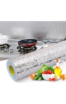 Büro Ev Ofis Mutfağı İçin 40x1000cm Silinebilir Yapışkanlı Silver Tezgah Üstü Folyo