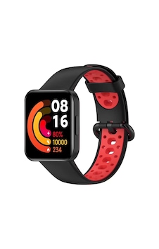 Watch 2 Spor Delikli Kordon - Siyah-kırmızı Watch 2 Spor Delikli Kordon - Siyah-kırmızı