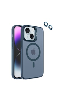 Apple Uyumlu iPhone 13 Kılıf Magsafe Standlı + Klon Kamera Lensli Kapak