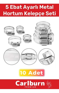 Özel Üretim Hortum Araç Bahçe Paslanmaz Çelik 5 Ebat 10 Adet Ayarlı Metal Kelepçe Seti Tek Ebat Özel Üretim Hortum Araç Bahçe Paslanmaz Çelik 5 Ebat 10 Adet Ayarlı Metal Kelepçe Seti Tek Ebat